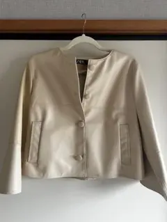 【美品】ZARA イエロー　クロップド丈ジャケット　春先に◎