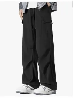 裏起毛カーゴパンツ XL ブラック 防寒