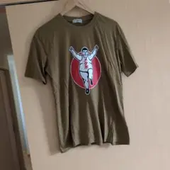 おもしろTシャツ グリコ風 メタボ Мブラウン系