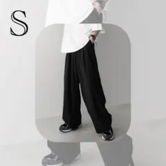 remer ルーズアンノウンアウトタックドレープワイドパンツ S ブラック