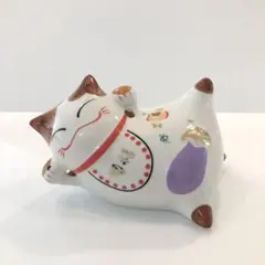 猫舎置物、貯金箱陶器座布団つき大きめ美品 猫舎 招き猫 貯金箱 陶器 置物 座布団 Amazon.co.jp: 招き猫