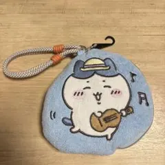 ちいかわ ハチワレ 刺繍 パイル地 ポーチ ストラップ付きのサムネイル