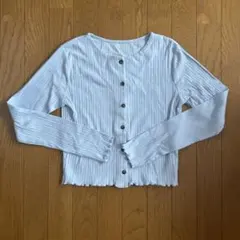 GU リブメローカーディガン ライトブルー M