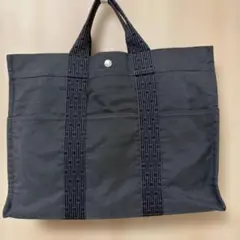 エルメスPARIS トートバッグ 黒と白のストライプ - メルカリ