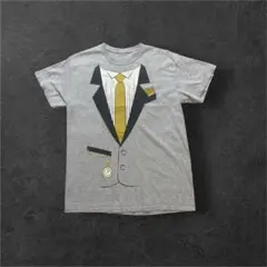 インポート古着　90-00s 騙し絵 Tシャツ スーツ