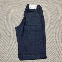 新品　UNIQLO ダークデニム ハーフパンツ 145-155㎝