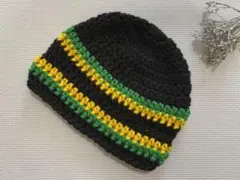 ハンドメイド　ビーニー　クロシェハット クラッシャーハット　ニット帽