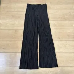 『美品』黒 プリーツ加工 リブパンツ Sサイズ