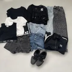 子供服　まとめ売り　女の子　140メイン　スニーカー 22㎝　12点　ニューエラ