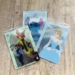 ディズニーウエハース　スティッチズートピアシンデレラ　アリエルラプンツェルホロ