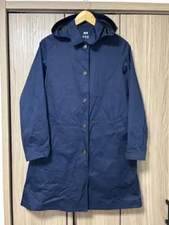 ユニクロ　ブロックテックステンカラーコート　ネイビー Mサイズ