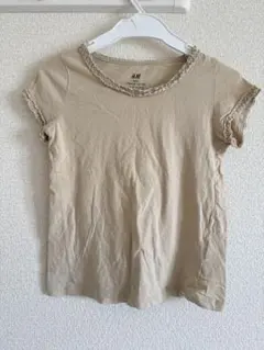 H&M キッズ Tシャツ ベージュ 110cm 116cmのサムネイル