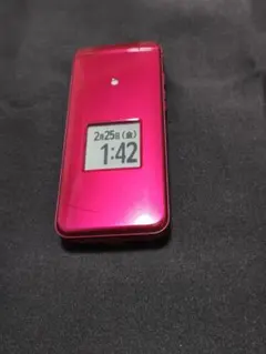 【ジャンク品】au KYOCERA KYF43 京セラ レッド