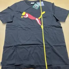 PUMA プーマロゴ Tシャツ Lサイズ 黒