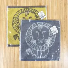 LISA LARSON ライオン タオルハンカチ 約25cm 2枚セット