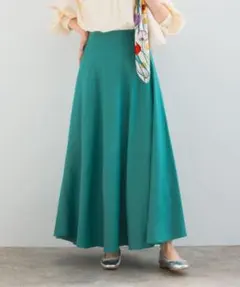 【新品】アーバンリサーチロッソ バックファスナーリネン混ロングスカート