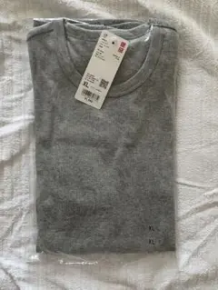 UNIQLO ソフトリブクルーネックT 長袖 グレー XLのサムネイル
