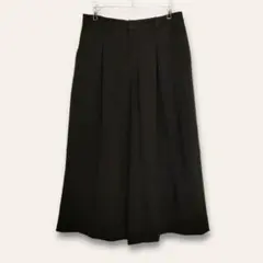 【23区】ガウチョパンツ　スカーチョ　ブラック　タック入り　ブラック　38　上品