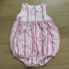 Ralph Lauren ピンクストライプロンパース 70サイズ