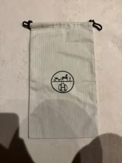 【美品】HERMES エルメス ロゴ保存袋 巾着★のサムネイル