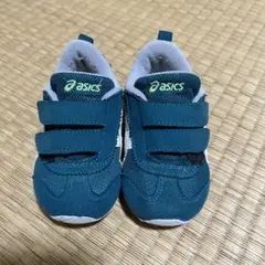 アシックス　 スクスク スニーカー ベビーシューズ グリーン系 asics