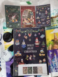 ディズニーリゾートクリスマス　ポストカード&クリアファイル2点セット