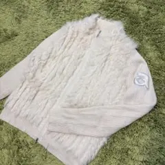 archivio アルチビオ ジップジャケット アイボリー ラビットファー 38