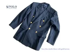 ⭐良品・定番⭐ ラルフローレン ネイビー 金ボタン ダブルジャケット ウール