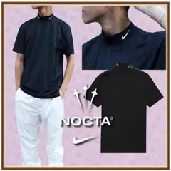 新品同様❗️NIKE NOCTA モックネック ゴルフシャツ 黒M drake - メルカリ