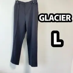 【ほぼ未使用】黒スラックス ウエストゴム付き スリムフィット