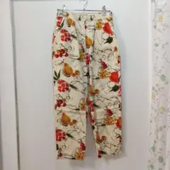 cadoc カドック パンツ アイボリー フルーツ柄 レディース s-01120