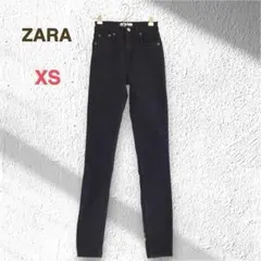 【ZARA】ザラ ハイウエストスキニーデニム パンツ 黒 XS 小さいサイズのサムネイル