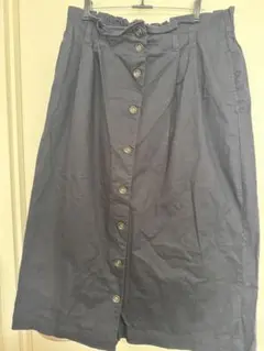 大きいサイズ フロントボタン ナロースカート