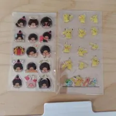 ポケモンと女の子キャラクターのシール2シート