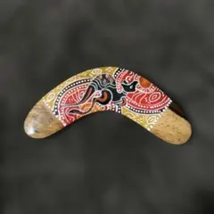 海外土産　アボリジニスタイル木製ブーメラン