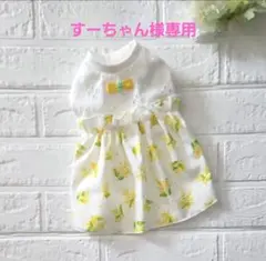 すーちゃん様専用 犬服ハンドメイド ミモザのワンピース