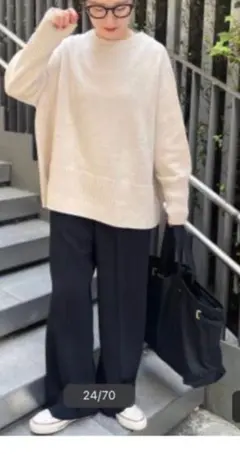 スピックアンドスパン♡バルキーヤーン ロングリブプルオーバー