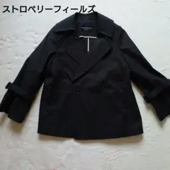 STRAWBERRY-FIELDS ブラック　ショート丈コートのサムネイル