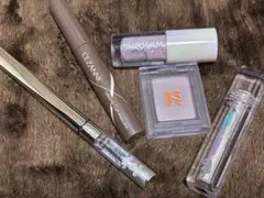 ラメ　グリッター　リキッドアイシャドウ　アイシャドウ　マスカラ　5個セット