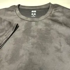UNIQLO ユニクロ メッシュ切替Tシャツ XL 黒 グレーインナー 速乾