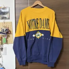 90s NOTRE DAME ノートルダム カレッジスウェット USA製 XL