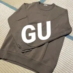 GUブラウン クルーネック トレーナー Mサイズ