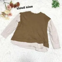 s.1737【クラウドナイン】長袖 ドッキング ニット カットソー シャツのサムネイル