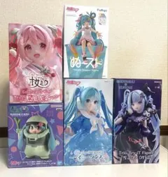 最新プライズ含　フィギュア　ミク　5体セット