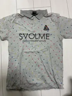 SVOLME ドット柄 ポロシャツ グレーのサムネイル