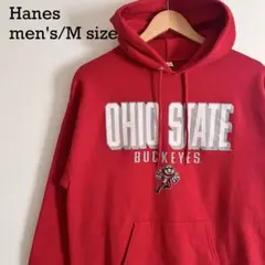 Hanes Ohio State カレッジパーカー M レッド USA大学 古着