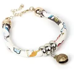 猫首輪おしゃれな 和柄 リボン 鈴付き ねこ首輪和風