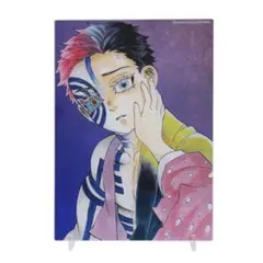 鬼滅の刃　猗窩座　狛治　ジャンプキャラクターズストア限定　箔入りアクリルアート