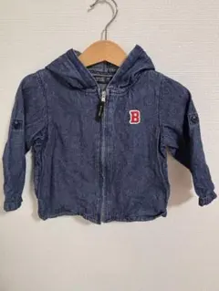 95 フタフタブラッククローゼット　デニムフーディ