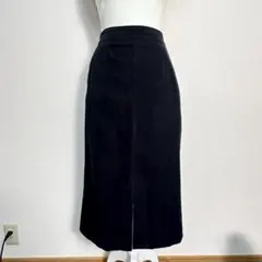 コーデュロイ スカート 黒　HR2042